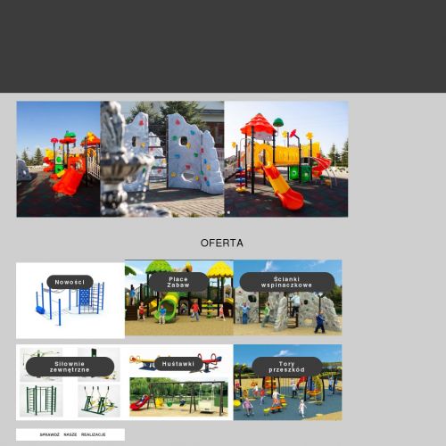 Elementy plastikowe placu zabaw