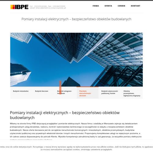 Pomiary elektryczne łódź - Wrocław