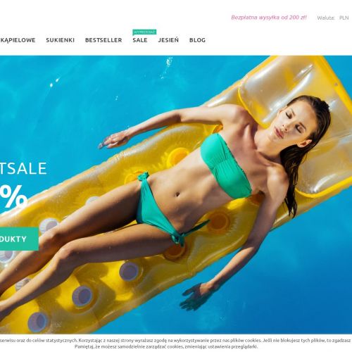 Strój kąpielowy z falbaną