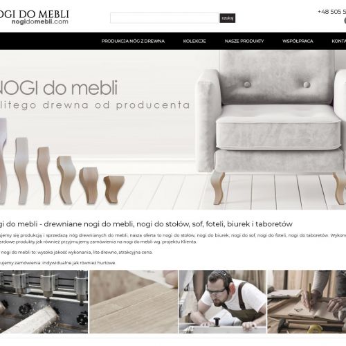 Nogi do fotela drewniane