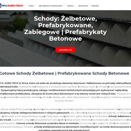 Schody zewnętrzne betonowe