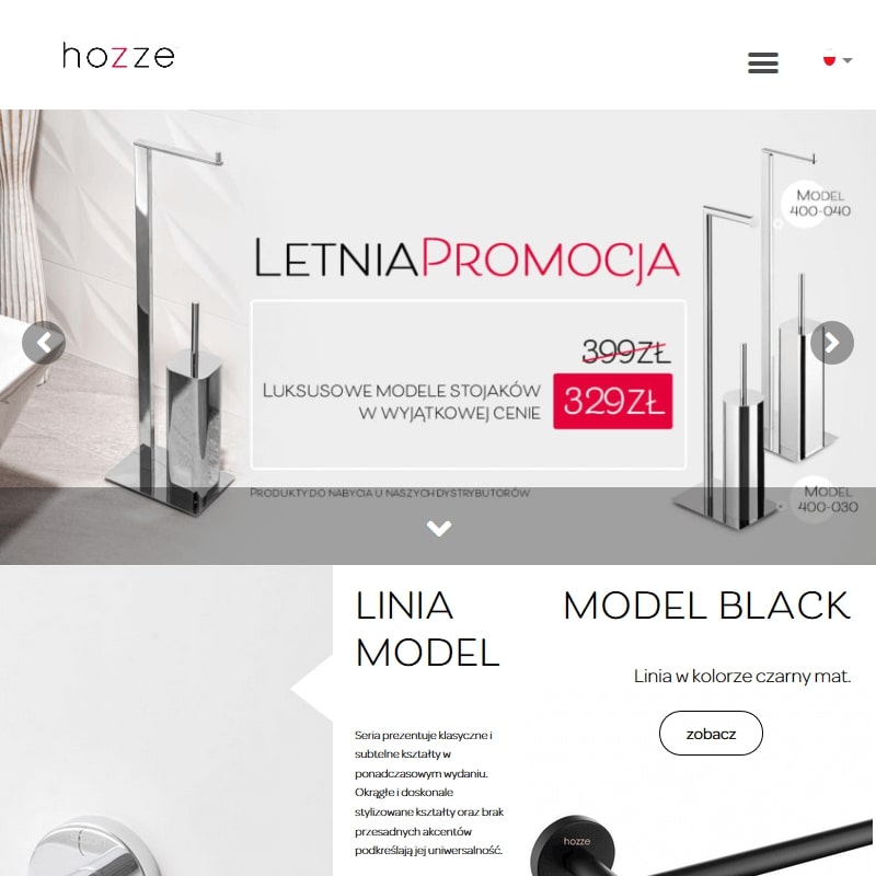 Designerski koszyk pod prysznic