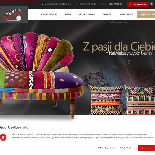 Kępno - hurtownia tkanin tapicerskich