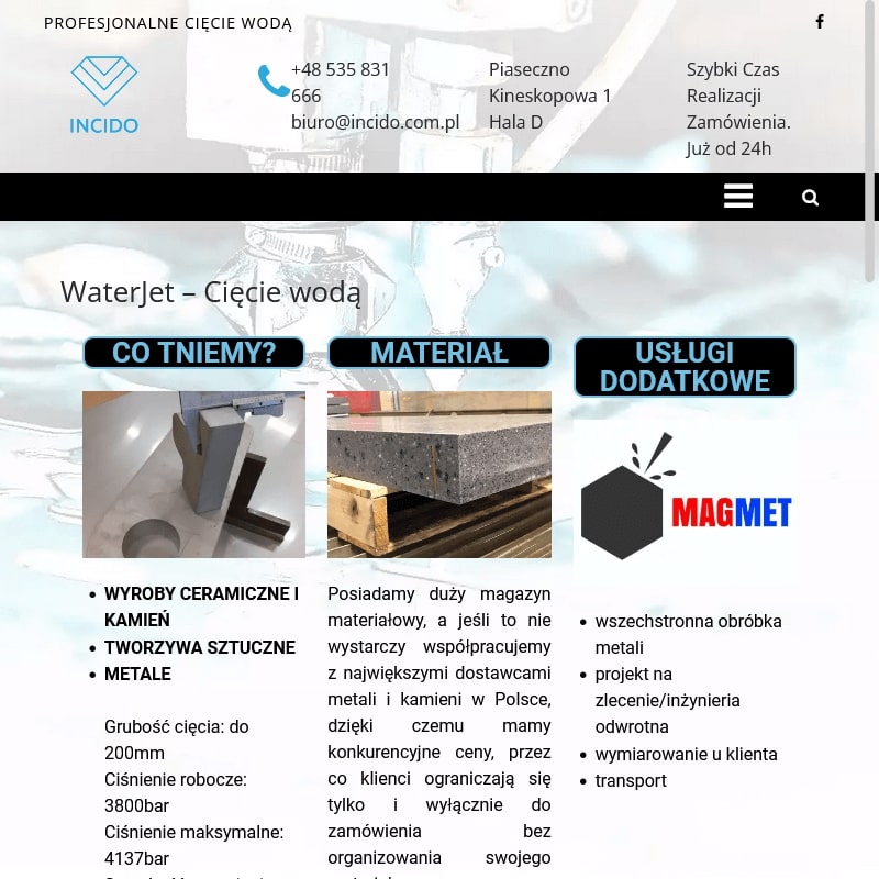Piaseczno - waterjet