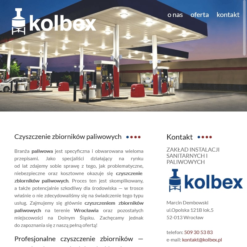 Czyszczenie zbiorników na stacji paliw