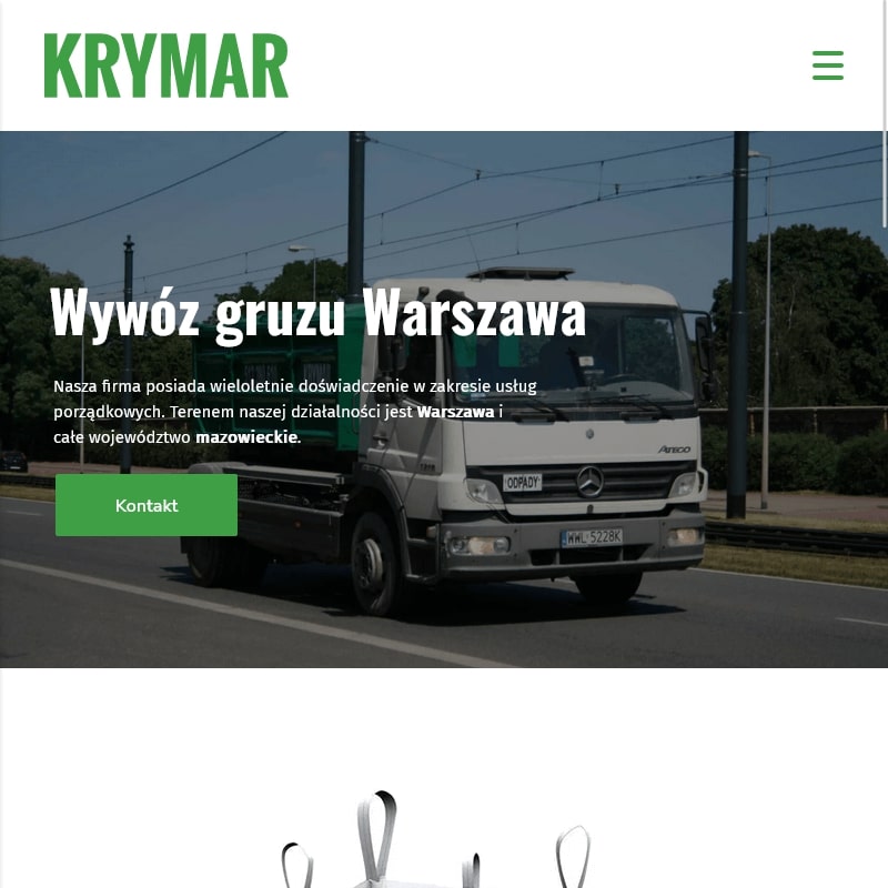 Warszawa - kontener na gruz