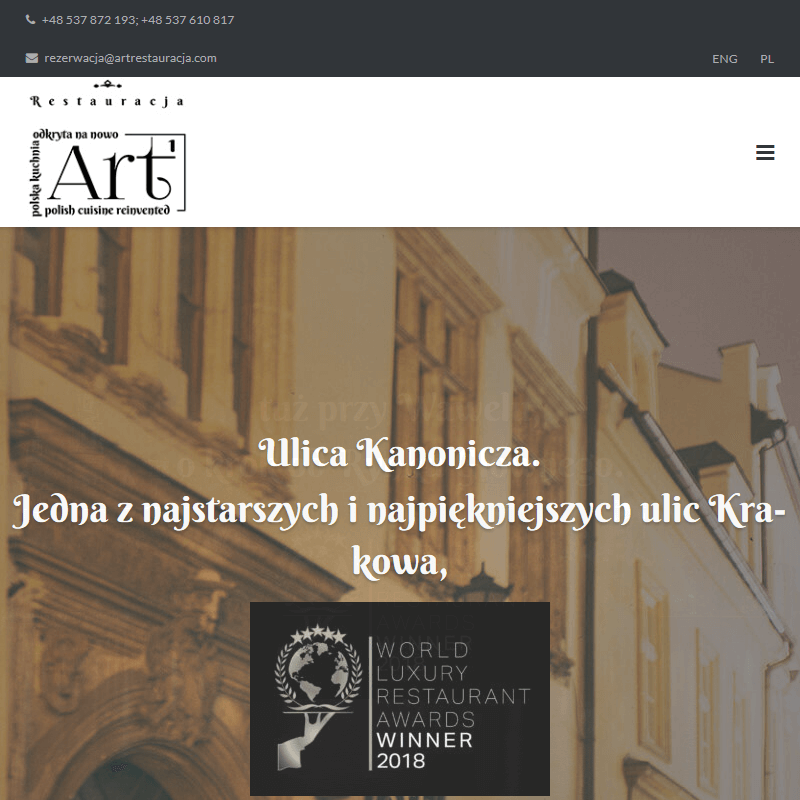 Restauracja z autorskim menu Kraków