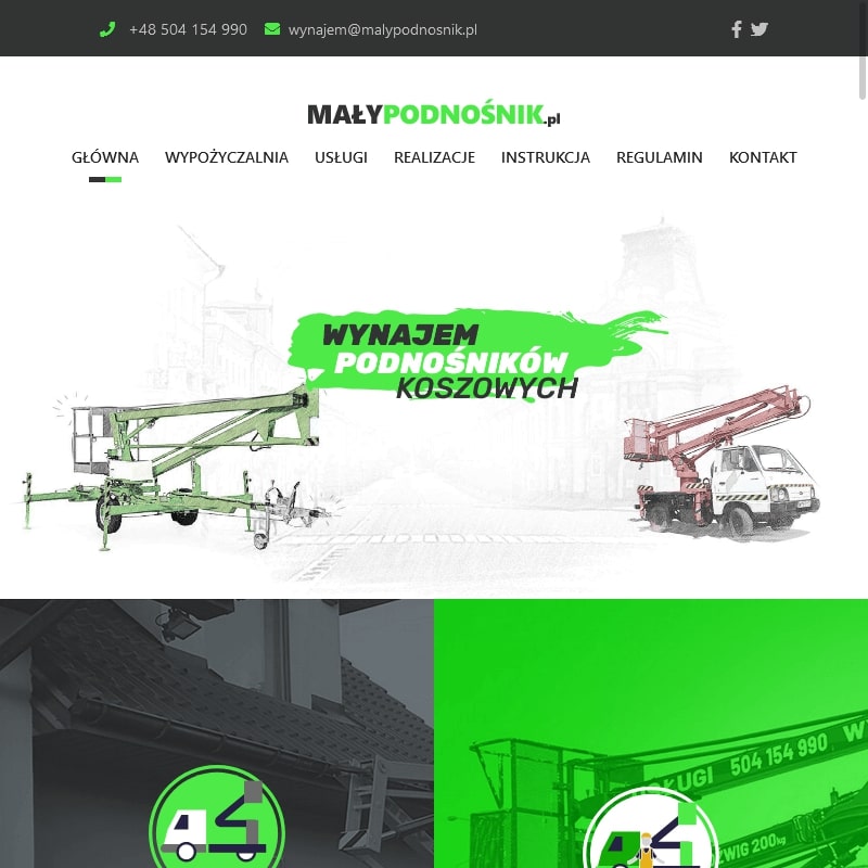 Wynajem podnośników koszowych Warszawa