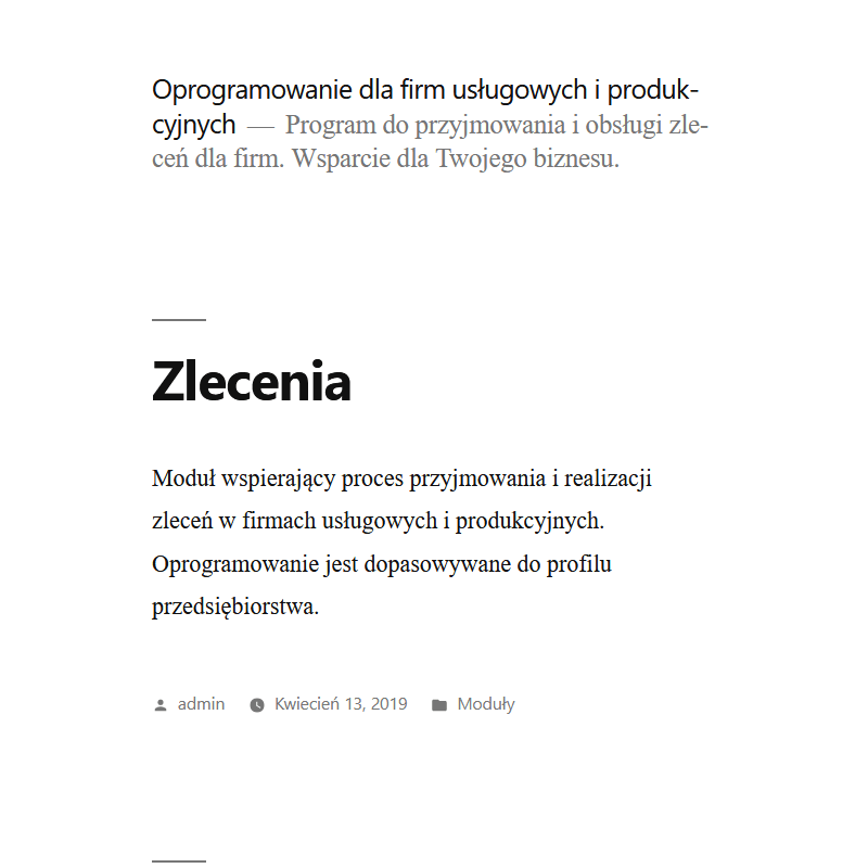 Aplikacja do realizowania zleceń